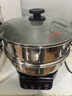 奥克斯（AUX）电炒锅一体多功能锅0涂层电火锅加深大容量大功率家用304不锈钢食品级电煮锅电蒸锅电热锅2-4-10人 标准款-30cm双笼【推荐4-5人】20L 实拍图