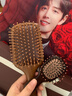 Creative art梳子女礼物气垫梳高檀木按摩梳2件按摩梳元旦生日级结婚新婚礼物 实拍图