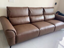 顾家家居（KUKA）京东家具时光岛复古牛皮沙发【棕茶色】三人位双电动 2.81m 实拍图
