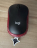 罗技（Logitech）M185鼠标 无线鼠标 办公鼠标 对称鼠标 黑色红边 带无线2.4G接收器 实拍图