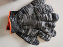 汽修维修白加丝黑加丝耐磨劳保透气棉线手套批发干活工地劳动手套 黑色 1双装 实拍图
