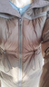 艾莱依鹅绒羽绒服女气质时尚短款抽绳收腰连帽外套冬 蜜茶棕155 实拍图