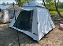 探险者（TAN XIAN ZHE）帐篷户外露营防雨过夜3人-4人速开便捷天幕二合一黑胶防晒帐篷 3-5人加厚防晒帐篷【云雾白】 实拍图