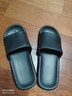 京东京造【抗菌皮纹拖】eva软弹家居防臭浴室新款拖鞋男士 黑色42-43 实拍图