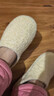内泊（NEIBO）【超舒服】乳胶棉拖鞋女冬季天室内家居防滑防臭橡胶软底羊毛黄36 实拍图