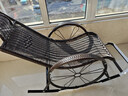 梦忆笙 藤椅摇摇椅阳台家用休闲躺椅大人老人午休藤编小户型单人椅子 【高端】双轮-咖啡 实拍图