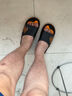 回力运动拖鞋男浴室内户外不易滑厚底凉拖鞋HL39391白黑色43-44码 实拍图