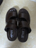 蜻蜓牌 凉鞋男真皮夏季厚底沙滩鞋头层牛皮凉拖鞋浴室洗澡防滑皮凉鞋子 1808棕色 41 实拍图