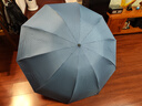 天堂 双人晴雨伞三折 晴雨伞三折10骨超大加固黑胶防晒伞 雾兰灰 实拍图