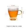 GIANXI玻璃小茶杯套装高硼硅耐热锤纹杯子家居办公茶具配件 实拍图