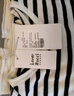 LOVER RUCCI法国纯棉秋冬季新款圆领条纹卷边针织衫女纯棉线长袖t恤宽松打底 黑白色 L 实拍图