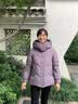 鸭鸭（YAYA）品牌年轻妈妈羽绒服短款2026新款洋气中老年装女士冬季厚外套 灰紫色 L (建议90-105斤) 实拍图
