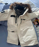 波司登（BOSIDENG）极寒90鹅绒羽绒服短款冬季男女款一手长大毛领保暖加厚外套 燕麦色7185 M 165/88A 实拍图