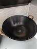 臻三环手工铸铁炒锅无涂层不易粘双耳煮锅炒菜锅厨房好物 厚底薄边 厚底薄边 36cm 实拍图
