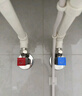 潜水艇（Submarine）F301/F302黄铜加厚三角阀八字阀陶瓷阀芯红蓝标国标4分进出水角阀 1冷+1热 实拍图