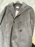 伊芙丽蒋欣代言【镇店爆款】驼绒桑蚕丝高级双面毛呢外套羊毛大衣女冬季 暗灰 M 115-135斤 实拍图