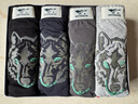 七匹狼内裤男纯棉抑菌男士平角裤印花中腰男式短裤裤头4条 纯棉狼头 实拍图