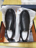 老人头（LAORENTOU）男士皮鞋商务休闲鞋头层牛皮套脚鞋耐滑圆头爸爸鞋 260278 黑40 实拍图