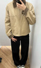优衣库男装女装休闲拉链短茄克外套巴恩风翻领夹克478230 480827 478230/34驼色 XL 实拍图