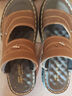 蜻蜓牌夏季皮凉鞋男士真皮休闲凉拖两穿大码防水软底户外穿开车沙滩鞋男 深棕色 运动鞋码，脚宽胖选大一码 44 实拍图