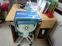人文成家电脑桌台式家用办公电脑桌椅套装学习书桌带锁抽屉小户型写字桌子 【实木款】单抽+主机位松木色100cm 实拍图