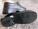 阿猫顿 厨师鞋男防滑防水厨房男士小黑鞋工作上班皮鞋男百搭风小皮鞋男 黑色基础款 43 实拍图