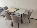 全友家居现代简约风餐桌岩板台面一桌四椅餐吃饭桌椅子长条桌 【岩板】1.2米餐桌+幻影餐椅*4 食品级岩板+三重承托+双层台面+碳钢框架 晒单实拍图