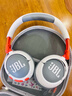 JBL JR470NC 头戴式儿童耳机 主动降噪真无线沉浸式学习网课益智玩具网课背书APP控制 白色 实拍图