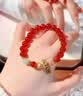 中国黄金（CHINA GOLD）足金马上有钱红玛瑙手串女新款马年本命生日礼物情人节礼物送女友 【送女友】足金小马驹红玛瑙手串 约1.7g 实拍图