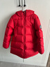 保姆鹅  【风墙】儿童羽绒服宝宝中长款护脸加厚外套保暖童装[NG2664] 中国红 120 实拍图