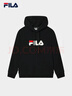 FILA 斐乐情侣款男女连帽卫衣冬季新款休闲宽松加绒保暖长袖上衣 【常规款】正黑色-BK M 170/92A/M 实拍图