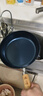 臻三环章丘手工铁锅平底煎锅烤肉煎锅无涂层不易粘锅小平底锅辅食厨具 烤蓝木把 26cm 实拍图
