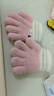 爱宝适婴儿手套秋冬保暖加绒宝宝拼色五指手套儿童分指手套 浅粉兔 2258 实拍图