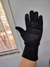 yaphtes冬季手套麂皮绒男女保暖触屏户外骑行跑步开车防风加绒手套 黑色 实拍图