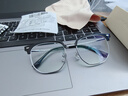 蔡司（ZEISS）镜片近视眼镜框男半框防蓝光辐射可配带散光度数眼睛女钛合金镜架 升级钛材 黑银 配蔡司视特耐1.60非球面 0-600度 实拍图