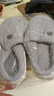 小熊小兔新款秋冬季情侣保暖学生男拖鞋女厚底防滑外穿居家棉拖鞋 小熊小兔棉拖-灰色 36-37 适合35-36 实拍图