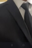 罗蒙（ROMON）西服套装男士小西装外套职业正装修身休闲伴郎服 黑色XL 实拍图
