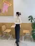 香影【加绒】九分阔腿西装裤女2026冬季新款高腰垂感灰色直筒西裤 熔岩灰色 S 155/60A/85-95斤 实拍图