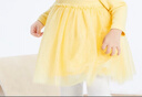 巴拉巴拉宝宝连衣裙蓬蓬网纱裙A字裙女童装秋季新款裙子儿童 奶黄30183 90 实拍图