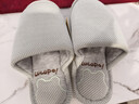 利达妮（TZLDN）室内棉拖鞋女款防滑秋冬季棉居家女士家居情侣毛布拖鞋 豆绿36-37 实拍图
