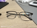 派丽蒙CC反转镜一镜两用磁吸眼镜男可配度数近视太阳镜女96036 B2 砂黑/亮黑色 实拍图