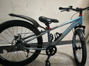 凤凰山地自行车男女变速山地车碟刹青少年儿童自行车学生单车 星际 蓝灰【单速+辐条轮】 22寸【适合130-170cm】 实拍图