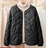 雅鹿2025新款轻薄羽绒服女短款小个子百搭内胆内外穿保暖女士冬季外套 黑色 M 建议110-130斤 实拍图