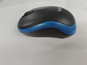 罗技（Logitech）M185鼠标 无线鼠标 办公鼠标 对称鼠标 黑色蓝边 带无线2.4G接收器 实拍图