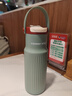 炊大皇316L不锈钢保温杯户外运动学生儿童水杯车载拎手650ml（丛林绿） 实拍图