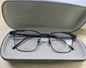 派丽蒙（PARIM）近视眼镜男钛架眼镜可配度数防蓝光商务方型半框眉条眼镜架83614 B1-亮黑色 单框 实拍图
