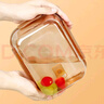 希乐扣Cilock耐热玻璃饭盒上班族保鲜盒便当盒冰箱微波炉饭盒 琥珀长三分隔 实拍图