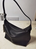 裘真【明星推荐】经典hobo包植鞣牛皮腋下通勤休闲饺子女包 黑色-小号 小包/大包 实拍图