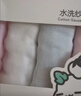 全棉时代婴儿口水巾儿童洗脸小毛巾纯棉纱布手帕礼盒装小黄花4件装25×25cm 实拍图