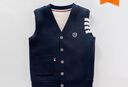 努比屋 儿童马甲男孩秋季马夹大童外穿背心男童春秋坎肩衣服 藏青色 160 实拍图